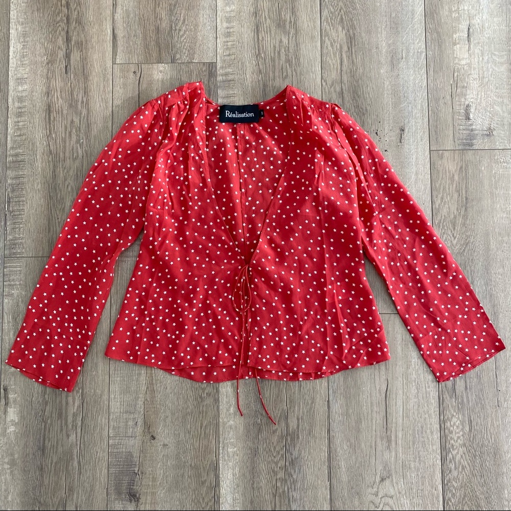 Realisation Par Bianca Star Tie Silk Top - Picture 12 of 16
